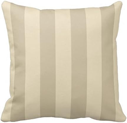 Neutral Beige And Taupe Striped Pattern Throw Pillow Case