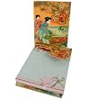 Geishas Floral Embellished Magnetic Closure Mini Notepad