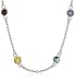 Amazon Collection 925 Sterling Silver 4.7mm Multi-Color AAA Cubic Zirconia By The Yard Chain Necklace