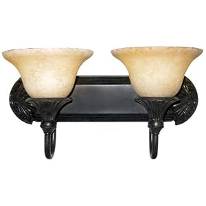 Yosemite Home Decor F023B02SB Verona 18.5-Inch 2-Light Bathroom Vanity, Sienna Bronze by Yosemite Home Decor