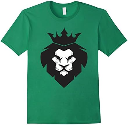 Men's King T-Shirt Lion of Judah Graphic Design Rasta Reggae Green Large Kelly Green