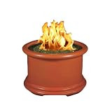 41uhe Y1HQL. SL160  California Outdoor Concepts Island Series Fire Pit   Chat Height, Finish: Burnt Orange, Firebowl Accent: Copper Glass