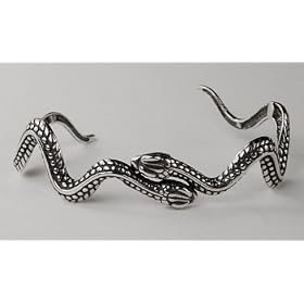 Sterling Silver Double Snake Cuff Bracelet