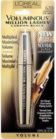 L'OREAL PARIS Voluminous Million Lashes Defining Volume Mascara 620 Carbon Black 0.3 FL. OZ. 9 ML