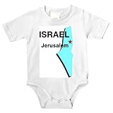 Onesie with map, israel, jerusalem