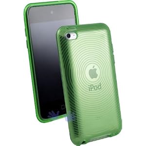 iGg iPod Touch 4G TPU Case with Inner Circle Design – Clear Green Circle