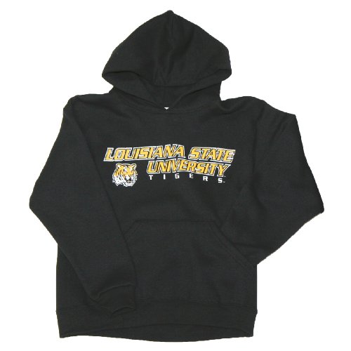 LSU Team Color Youth Hoodie Sweatshirt (Medium, Black)