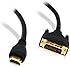 GearIT High Speed HDMI to DVI Adapter Cable - HDMI Male to DVI Male (50 Feet/15.24) Black - Lifetime Warranty