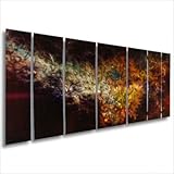 IMAGE OF Abstract painting on metal wall art by artist Ash Carl