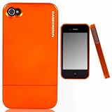 CaseCrown Metallic Glider Slim Case for Apple iPhone 4 and 4S (AT&T, Sprint, & Verizon compatible) - Orange