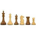 Oxford Series Sheesham and Boxwood Chess Pieces 3.5 Inches