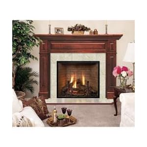 Lewiston Flush Fireplace Mantel in Medium English Chestnut