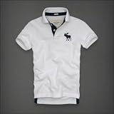 「アバクロンビー&フィッチ アバクロ メンズ ポロシャツ Meacham Lake Polo ホワイト」の画像