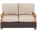 Three Birds Casual CE60 Ciera Deep Seating 2-Seater Sofa, Brown with Antique White Cushions