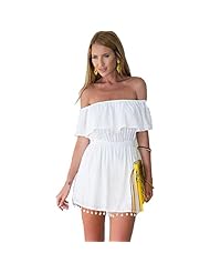 Sexy Summer Lace Acrylic Off the Shoulder Club Dress/Tunic 