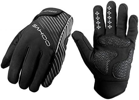 LoHai Gloves | SaHoo Cycling Gloves, winter thermal cycling, skiing, hiking, outdoor work gloves, Windproof anti-slip protective padded sports gloves, with reflective stripes