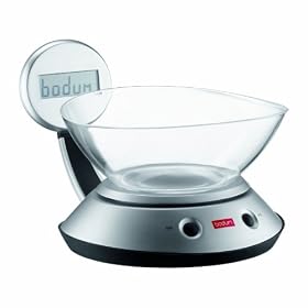 BODUM Chambord Digital Kitchen Scale (Lb, Oz, Grams & KG), 11.0 lb Capacity, 1/10-Ounce Increments