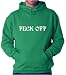 Men's (Unisex) Kelly Green Hoodie by Jerzees : Feck Off - Funny Irish St Patricks Day