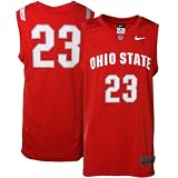 Nike Ohio State Buckeyes #23 Elite Replica Basketball Jersey-Scarlet