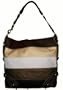 Brown*Cream*Tan*Bronze Stripe Handbag Hobo Purse NEW