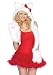 Leg Avenue Unisex - Adult Plush Kitty Hood With Paw Scarf, White, One Size