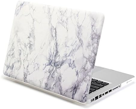Macbook Pro 13 Case,White Marble Pattern Shell Protective Cover (Not Fit for Macbook Pro 13 with Retina Display)