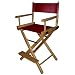 Burgundy Cntr Height Director's Chair-Natural