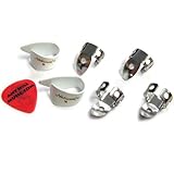 National Finger Picks & Thumb Pick Set - White - MED + Ant Hill Music Pick