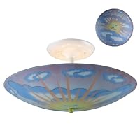 Landmark KidShine Hand Painted/Multi 3-Light Semi-Flush