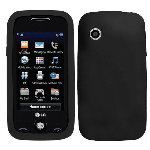 Best Price Black Gel Skin Case for LG Prime GS390 AT&T Protector Case