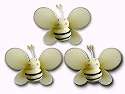 3 x 3" Mini Yellow Bumble Bee Decorations