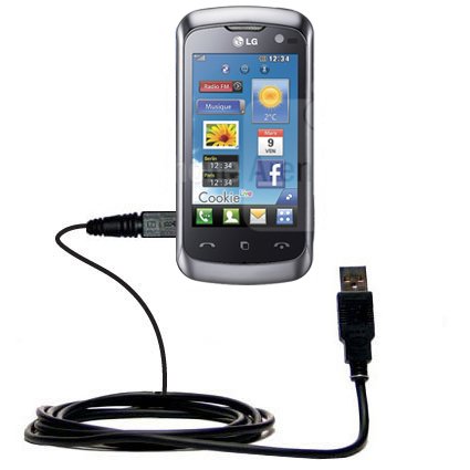 Classic Straight USB Cable for the LG Surf with Power Hot Sync and Charge capabilities - uses Gomadic TipExchange Technology