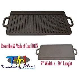 20 Cast Iron Reversible Grill Griddle by Benecasa