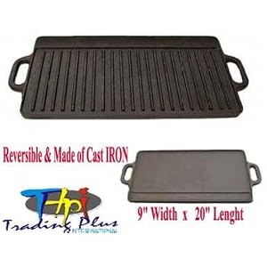 Click here to buy 20 Cast Iron Reversible Grill Griddle by Benecasa.