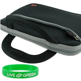 Toshiba Mini NB205-N330WH 10.1-Inch Netbook Sleeve Case (Dual-Pocket Handle - Black)