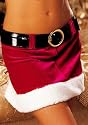 Shirley of Hollywood Christmas Stretch Velvet & Faux Fur Skirt