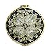 Dark Blue Elegant Round Bejeweled Compact Mirror