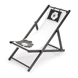Manhattan Deck Chair - White and Black