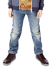Pure Cotton Adjustable Waist Bow Leg Jeans