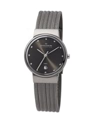 Skagen 355SMM1 Womens Denmark Grey Stainless Steel Mesh Bracelet Quartz Watch