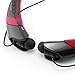 Rymemo 2015 Newest Universal Wireless Bluetooth 4.1 Music Stereo Sports/Running & Gym/Exercise Headset Headphone w/Microphone Vibration Neckband Style for iPhone Samsung (Red-Black)
