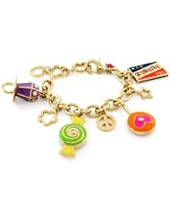 Lauren G Adams Girls Gold Candy Charm Bracelet with Enamel