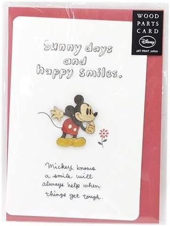 MickeyMouse Greeting Card Wood parts multipurpose CardDisney