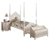 ACME 00995F Post Bed, Full, Pearl White Finish