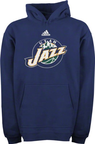 Utah Jazz adidas Youth Primary Logo Hooded Sweatshirt