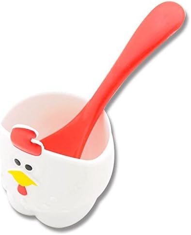 Doodle Doo Chicken Egg Cup &amp; Spoon Soft Medium Hard Boiled Serving Set