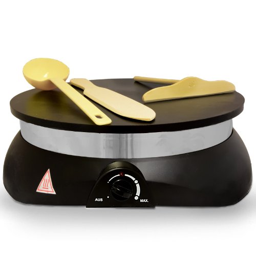 Crepespfanne Pfannkuchen Pfanne Crepes Crepeeisen Crepesmaker mit Zubehör Antihaftbeschichtung