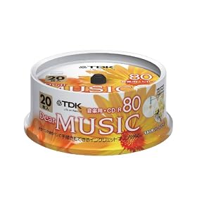 TDK ���y�pCD-R 80�� �C���N�W�F�b�g�v�����^�Ή�(�p�[���J���[�E���C�h����d�l) 20���X�s���h�� CD-RDE80PPX20PN
