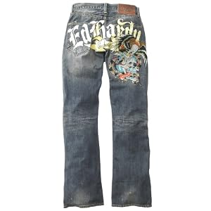 Ed Hardy Jeans, Eagle Embroidery Straight Leg
