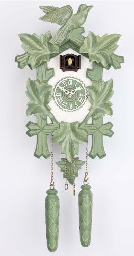 Design Collection Quartz Cuckoo Clock, green/white
